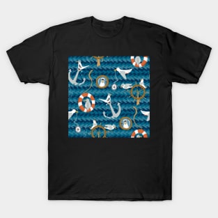 Funny seagulls wreaking havoc on ship T-Shirt